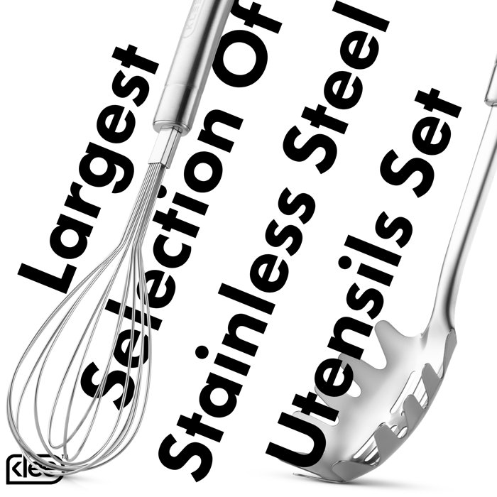 Klee Stainless Steel Assorted Kitchen Utensil Set & Reviews Wayfair